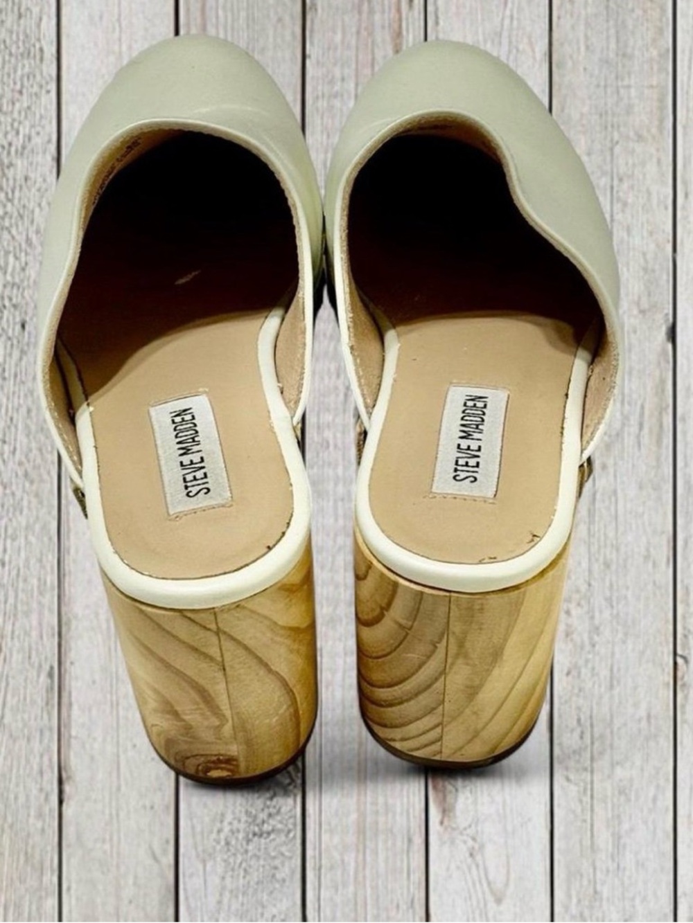 STEVE MADDEN Brooklyn-1 Leather Platform Clog Heels – Size 8.5M - Picture 6 of 9